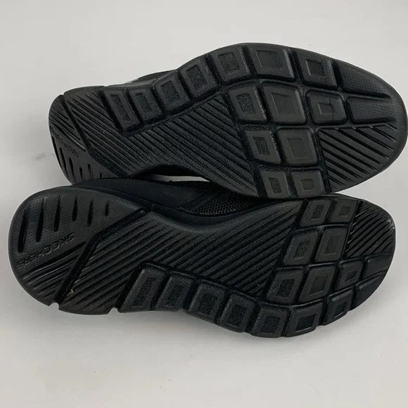 Skechers black mens slip on sneakers - Picture 7 of 11